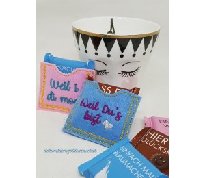 ITH Stickserie - Mini Hüllen mit Sprüchen